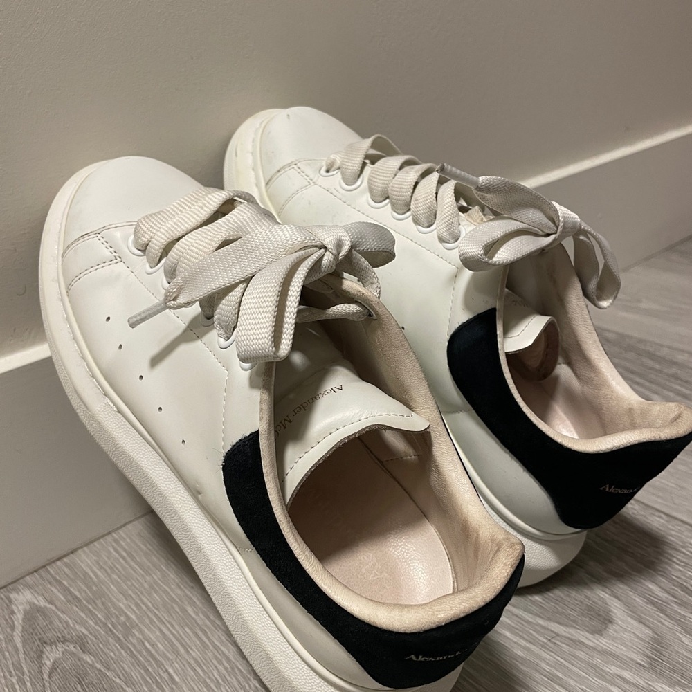 Alexander McQueen White and Black Platform Sneakers - Picture 11 of 11